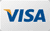 The blue Visa logo featuring a gold-tipped